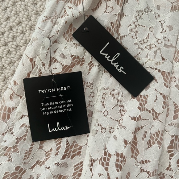 NWT Lulus One Wish White Lace Midi Dress - Picture 4 of 5